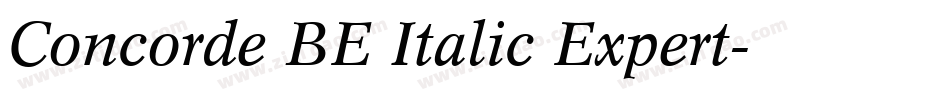 Concorde BE Italic Expert字体转换